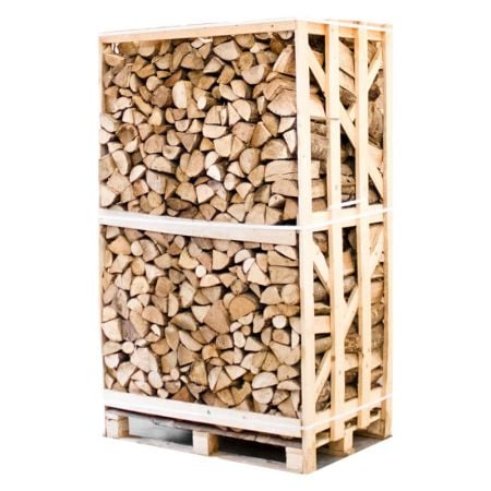 Palette complète de bois de frêne fendu séché au four, 25 cm