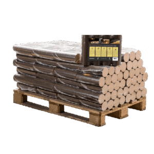 Briquettes rondes en hêtre, demi-palette, 48 paquets de 10 kg (480 kg)
