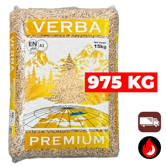 975 kg | Granulés de bois Verba Premium (légers) | ENplus A1 – Image 2