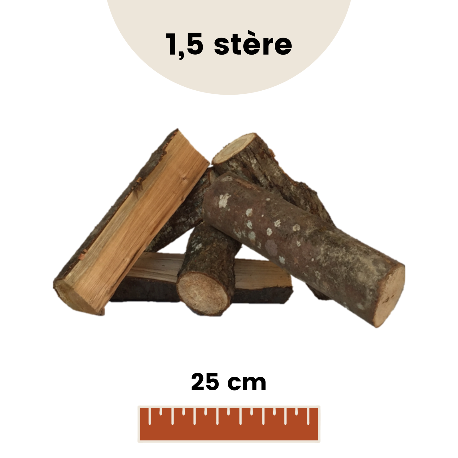 Bois de chauffage vrac – Mélange feuillus durs - 25 cm (86€ le stère)
